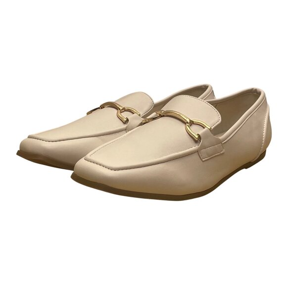 Cushionaire Women’s Cream Gold Snaffle Bit Memory Foam Loafers Size 9W - Picture 3 of 9